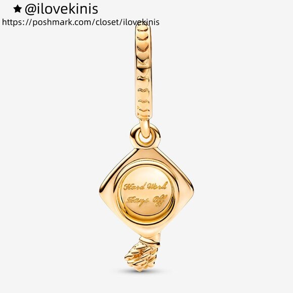 Pandora Graduation Cap Dangle Charm - Picture 2 of 5